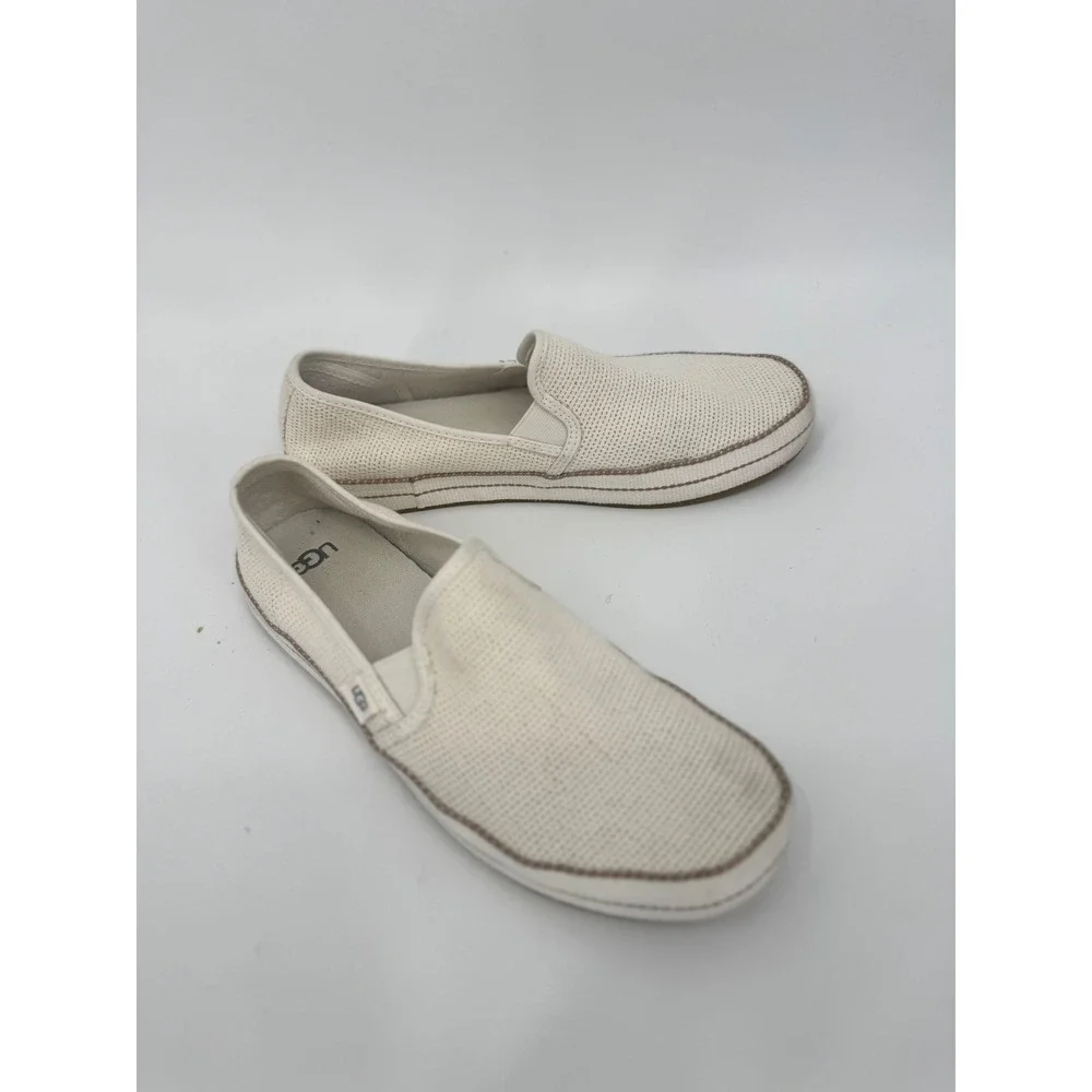 UGG Bren Stretch Woven Slip On‎ Sneakers Beige Women's Size 9.5 Espadrille